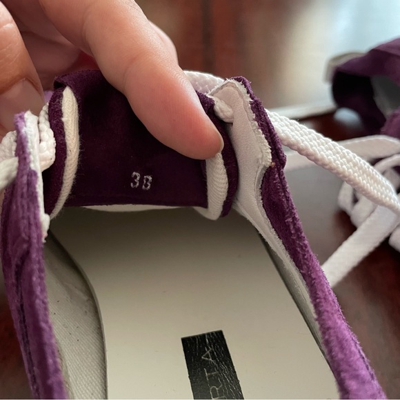 D’acquasparta Firenze Women’s Purple Suede Leather Sneakers Made in Italy - Picture 6 of 10